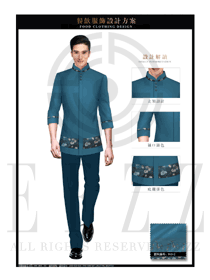 新中式男款中餐服務(wù)員制服設(shè)計圖1917