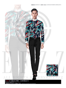 時尚長袖男款西餐服務(wù)員制服設(shè)計圖1162