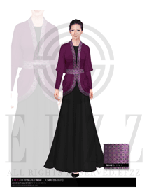紫色水療SPA會所女款咨客迎賓制服設(shè)計圖382