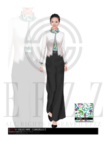 新款米白色女款SPA水療會(huì)所咨客迎賓制服設(shè)計(jì)圖383