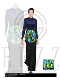 原創(chuàng)制服設(shè)計女款西餐服務員服裝款式圖872