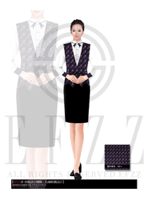 原創(chuàng)制服設(shè)計馬甲款西餐服務(wù)員服裝款式圖139