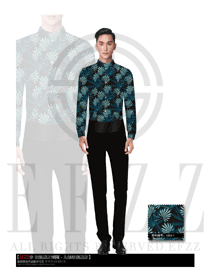 原創(chuàng)制服設(shè)計(jì)長(zhǎng)袖男款西餐服務(wù)員服裝款式圖1173