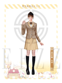 原創(chuàng)設計女款學生服制服款式圖021