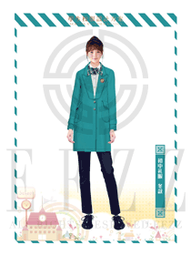 時(shí)尚長袖女款學(xué)生服校服款式設(shè)計(jì)圖023