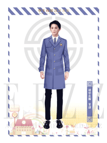 原創(chuàng)設(shè)計(jì)淺紫色男款學(xué)生服制服款式圖024