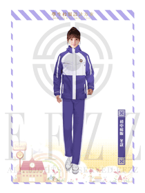 時(shí)尚紫色女款學(xué)生服校服款式設(shè)計(jì)圖029