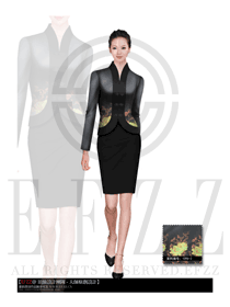 新款長袖女款中餐服務(wù)員制服設(shè)計圖1050