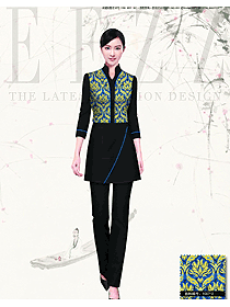 原創(chuàng)制服設(shè)計女款圍裙款酒店民族特色服裝款式圖183