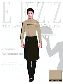 卡其色長袖男款星級(jí)酒店民族特色服裝款式圖185