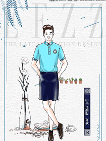 原創(chuàng)設計短袖男款學生服校服款式圖050