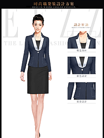 時尚長袖女秋冬職業(yè)裝設(shè)計效果圖1514