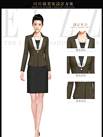 新款長(zhǎng)袖女秋冬職業(yè)裝服裝款式效果圖1515