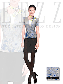 時尚套裙款空乘制服設(shè)計圖509