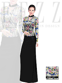 原創(chuàng)制服設(shè)計女款中餐迎賓服裝款式圖619