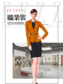 原創(chuàng)制服設(shè)計(jì)女秋冬職業(yè)裝款式效果圖1537