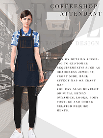 新款女款圍裙款快餐廳服務(wù)員制服設(shè)計圖306