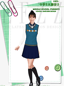 原創(chuàng)制服設(shè)計(jì)女款學(xué)生服校服款式圖113