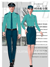 新款空姐空少制服款式效果圖827