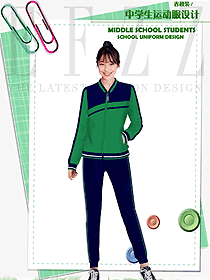 時(shí)尚長(zhǎng)袖女款學(xué)生服校服款式設(shè)計(jì)圖130