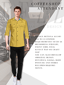 新款長袖男款快餐廳服務(wù)員制服設(shè)計(jì)圖331