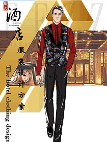 時(shí)尚男款酒店大堂服裝款式設(shè)計(jì)圖1206