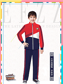 紅色長袖男款學(xué)生服校服款式設(shè)計圖147