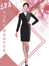 連衣裙款美容會所服裝款式圖674
