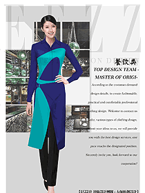 原創(chuàng)制服設(shè)計(jì)女款服務(wù)員服裝款式圖365