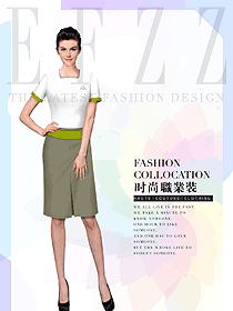 時(shí)尚女款美容會(huì)所服裝款式圖721