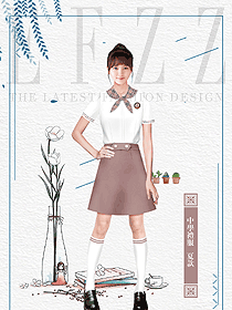 原創(chuàng)制服設計短袖女款學生服校服款式圖155