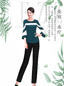 女款美容會所服裝款式圖757