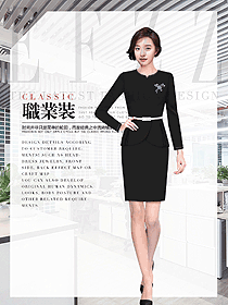 原創(chuàng)制服設(shè)計(jì)黑色女職業(yè)裝夏裝款式圖894