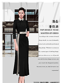 時(shí)尚長(zhǎng)袖中餐服務(wù)員制服設(shè)計(jì)圖2123