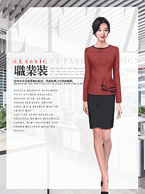 時尚女職業(yè)裝夏裝制服設計圖907