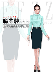 時(shí)尚女職業(yè)裝長(zhǎng)袖襯衫制服設(shè)計(jì)圖366