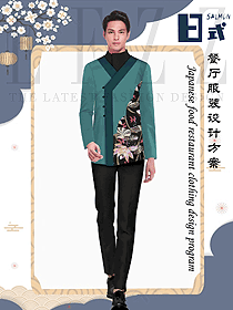 原創(chuàng)制服設(shè)計日式料理男服務(wù)員制服款式圖348