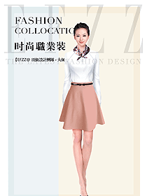 原創(chuàng)制服設(shè)計(jì)白色女職業(yè)裝夏裝款式圖806
