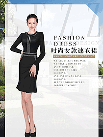 原創(chuàng)制服設計黑色女職業(yè)裝夏裝款式圖838