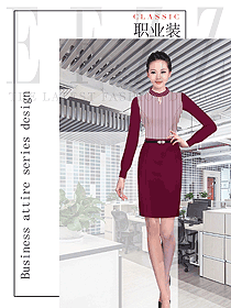 時尚紅色女職業(yè)裝夏裝款式圖845