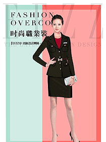 原創(chuàng)制服設(shè)計(jì)女秋冬職業(yè)裝款式效果圖1662