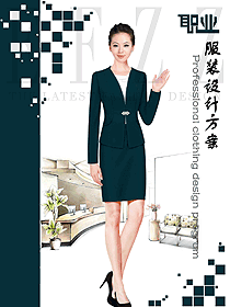 時尚女秋冬職業(yè)裝制服設計圖1679