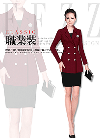 原創(chuàng)制服設(shè)計(jì)暗紅色女秋冬職業(yè)裝設(shè)計(jì)圖1737