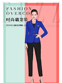 深藍(lán)色女秋冬職業(yè)裝制服設(shè)計(jì)圖1744