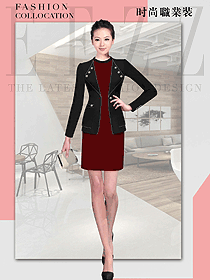 原創(chuàng)制服設計女秋冬職業(yè)裝設計圖1758