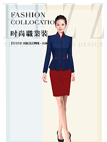 原創(chuàng)制服設(shè)計女秋冬職業(yè)裝制服設(shè)計圖1759