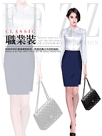 時尚女職業(yè)裝夏裝制服設(shè)計圖966