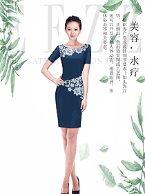 原創(chuàng)制服設(shè)計(jì)女款水療會(huì)所咨客服裝款式圖466