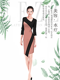原創(chuàng)制服設(shè)計(jì)女款水療會(huì)所咨客服裝款式圖464