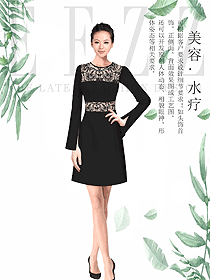 原創(chuàng)制服設計女款水療會所咨客服裝款式圖437